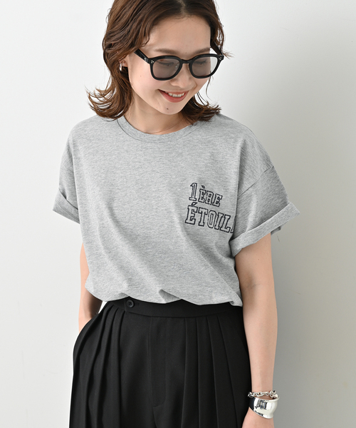SLOBE IENA(スローブイエナ)の「1ST ETOILE Tシャツ(Tシャツ/カットソー・レディース・ホワイト/ブラウン/グレー・FREE)」の13枚目の写真