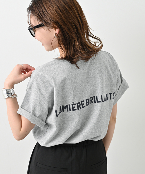 SLOBE IENA(スローブイエナ)の「1ST ETOILE Tシャツ(Tシャツ/カットソー・レディース・ホワイト/ブラウン/グレー・FREE)」の16枚目の写真