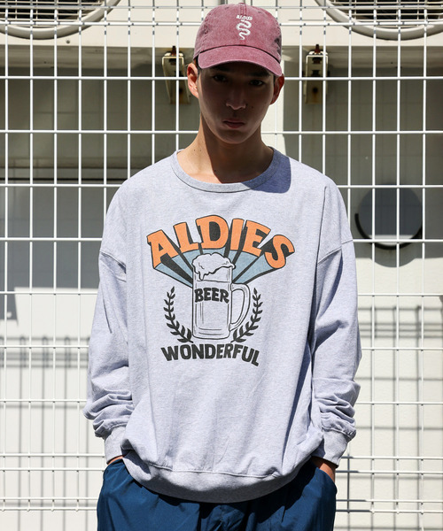 ALDIES（アールディーズ）の「Wonderful Beer Cut / ワンダフルビアーカット（Tシャツ/カットソー・メンズ・マルチ/グレー/レッド・FREE）」の2枚目の写真