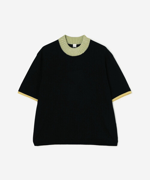 A MENDA リンガーニットデザイン半袖Tシャツ Bshop（ビショップ）の「A MENDA | リンガーニットTシャツ WOMEN
