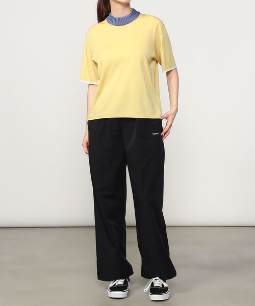 Bshop（ビショップ）の「A MENDA | リンガーニットTシャツ WOMEN