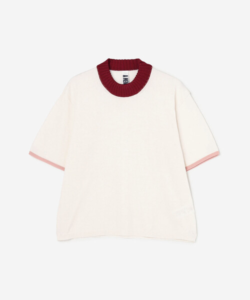 Bshop（ビショップ）の「A MENDA | リンガーニットTシャツ WOMEN
