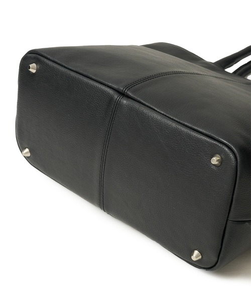TETE HOMME(テットオム)の「両アオリポケット A4サイズ収納 レザートートバッグ(トートバッグ・メンズ・ブラック系2/ブラック系1・FREE)」の14枚目の写真