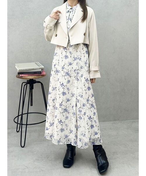 MERCURYDUO（マーキュリーデュオ）の「ショートトレンチ（トレンチコート・レディース・アイボリー/ベージュ・SMALL/MEDIUM）」の11枚目の写真