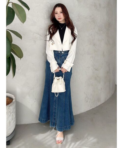 【SALE】 MERCURYDUO チェック柄 トレンチコート Fサイズ SALE】 MERCURYDUO チェック柄 トレンチコート Fサイズ SALE