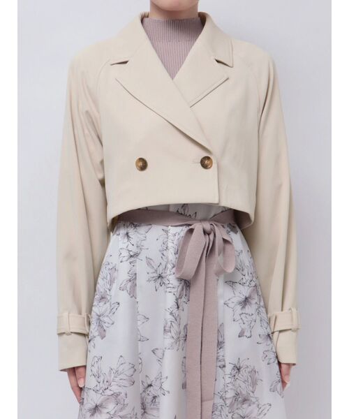 MERCURYDUO（マーキュリーデュオ）の「ショートトレンチ（トレンチコート・レディース・アイボリー/ベージュ・SMALL/MEDIUM）」の15枚目の写真