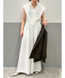 CIS.（シス）の「CIS． ドライタッチブラウス＆ワイドレッグパンツセット ウォッシャブル（ワンピース）」