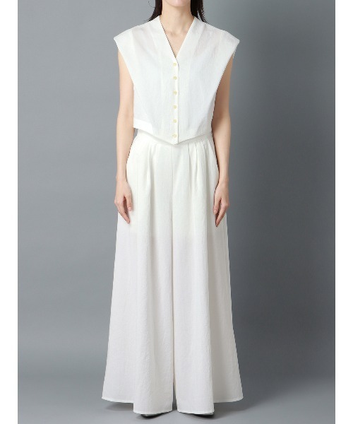 CIS.（シス）の「CIS． ドライタッチブラウス＆ワイドレッグパンツセット ウォッシャブル（ワンピース・レディース・オレンジ系/ホワイト系/ネイビー系・34(5号)/36(7号)/38(9号)/40(11号)）」の18枚目の写真