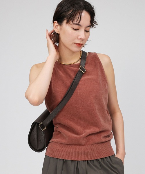 BABYLONE(バビロン)の「コットンモールノースリ(その他トップス・レディース・ライトブラウン/ネイビー/グレイッシュベージュ・フリー)」の14枚目の写真