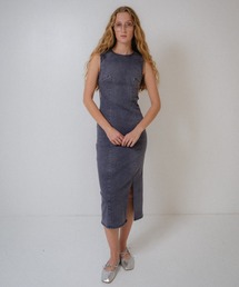 denim long one-piece