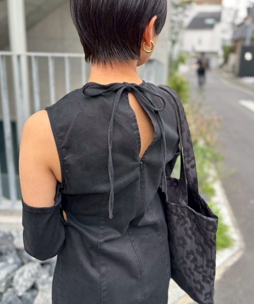 HONEY MI HONEY(ハニーミーハニー)の「denim long one-piece(ワンピース・レディース・ブルー/オフホワイト/サックスブルー/ブラック・FREE)」の16枚目の写真