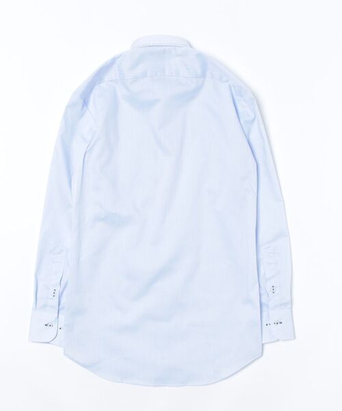 m.f.editorial（エムエフエディトリアル）の「【形態安定 吸水速乾】m.f.エディトリアル メンズ ワイドカラー ビジネスドレス 長袖シャツ（ビジネスシャツ・メンズ・サックスブルー・首回り39cm-裄丈84cm/首回り41cm-裄丈82cm/首回り43cm-裄丈86cm/首回り39cm-裄丈80cm/首回り41cm-裄丈86cm/首回り37cm-裄丈80cm/首回り43cm-裄丈82cm/首回り45cm-裄丈86cm）」の3枚目の写真