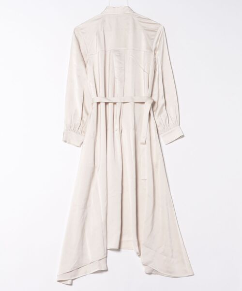 ALLSAINTS(オールセインツ)の「LEXI SATIN MIDI DRESS | LEXI サテン ミディ ドレス・ワンピース(シャツワンピース・レディース・ホワイト・4/6)」の2枚目の写真