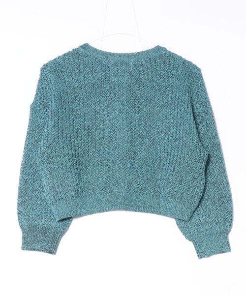 SIPULI(シプリ)の「Linen Polyester Yarn 配色ニットカーディガン(ニット/セーター・レディース・ブルー/イエロー・2)」の3枚目の写真
