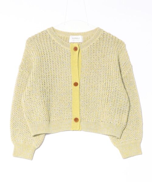 SIPULI(シプリ)の「Linen Polyester Yarn 配色ニットカーディガン(ニット/セーター・レディース・ブルー/イエロー・2)」の14枚目の写真
