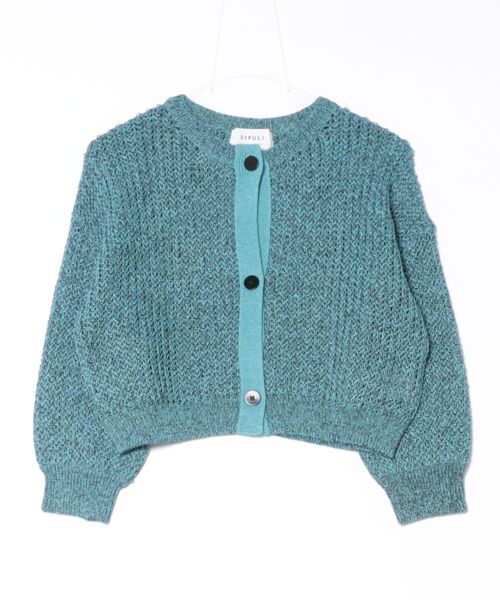 SIPULI(シプリ)の「Linen Polyester Yarn 配色ニットカーディガン(ニット/セーター・レディース・ブルー/イエロー・2)」の11枚目の写真