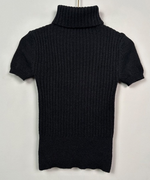 Lace Ladies(レースレディース)の「ハイネック クロップド リブ 半袖 ニット プルオーバー(ニット/セーター・レディース・ブラック/グレー/ホワイト・FREE)」の14枚目の写真