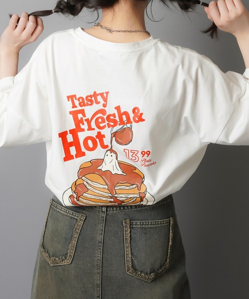 セール】半袖オーバーサイズTシャツ/ホットケーキオバケ（T