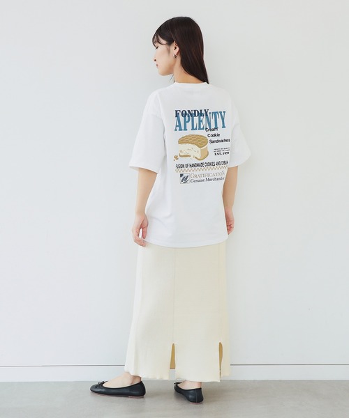 アイスクリーム グラフィックロゴプリントTシャツ ホワイト アイスクリーム グラフィックロゴプリントTシャツ ホワイト