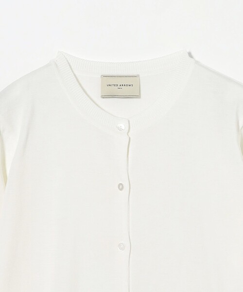 【今期】UNITED ARROWS シルク コットン カーディガン セール】コットンシルク 18G クルーネック カーディガン