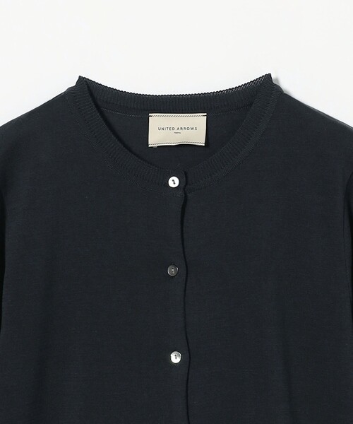 【今期】UNITED ARROWS シルク コットン カーディガン UNITED ARROWS｜コットンシルク 18G クルーネック カーディガン