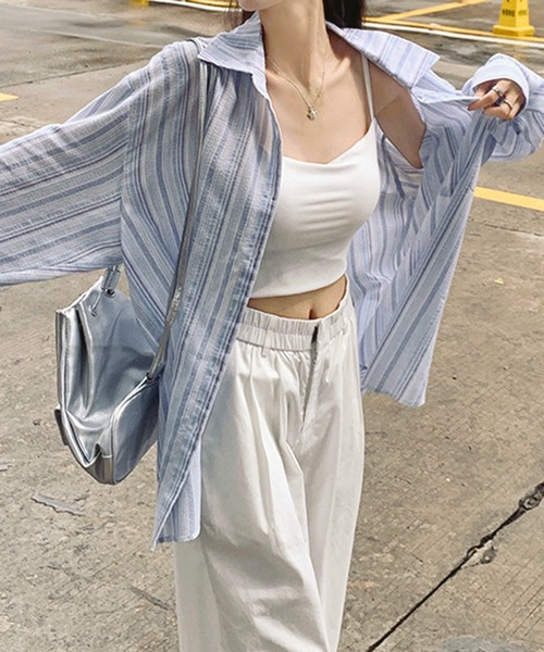 WESTSEA(ウエストシー)の「ストライプシャツ 長袖(シャツ/ブラウス・レディース・ピンク/ブルー・M/L)」の16枚目の写真
