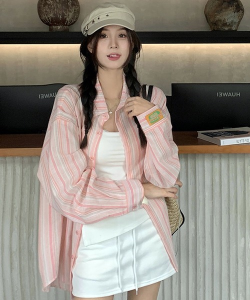 WESTSEA(ウエストシー)の「ストライプシャツ 長袖(シャツ/ブラウス・レディース・ピンク/ブルー・M/L)」の14枚目の写真
