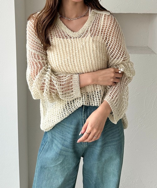 専用♡イタリア購入 スパンコール装飾ニットソー アクアマリングラデーション 専用♡イタリア購入 スパンコール装飾ニットソー アクアマリン