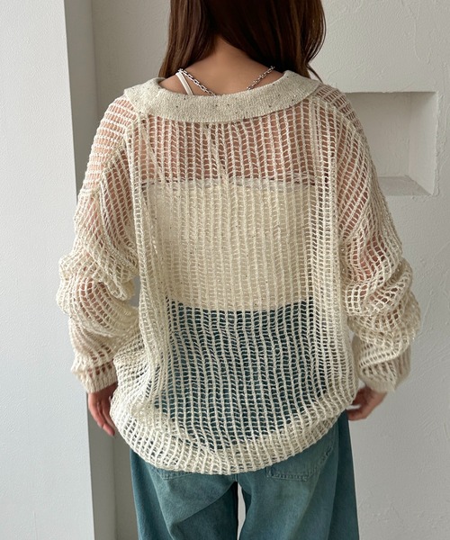 apres jour clair(アプレジュールクレア)の「【apres jour clair】スパンコールポロシアーニット【ZOZOTOWN限定アイテム】(ニット/セーター・レディース・ミント/アイボリー/ピンクベージュ・フリー/X-LARGE)」の21枚目の写真
