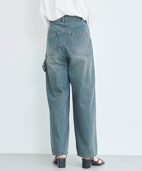 attiree(アティレー)の「【3色展開】ワークパンツ(デニムパンツ・レディース・ダークブルー/アイボリー/ブルー・SMALL/LARGE/MEDIUM)」の7枚目の写真