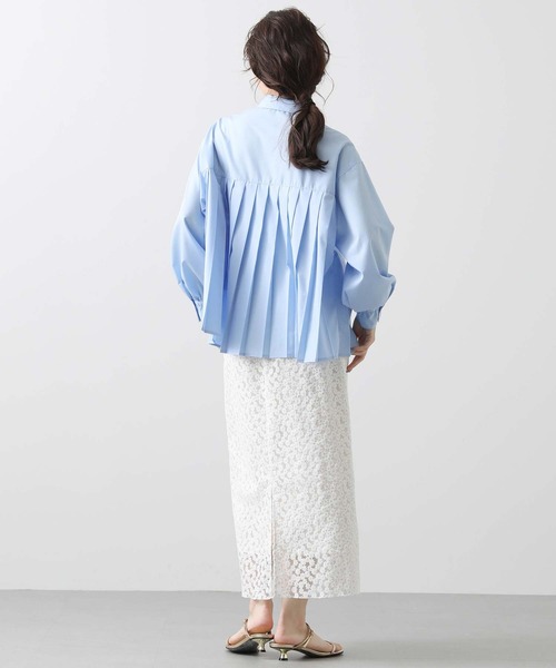 Gready Brilliant(グレディブリリアン)の「ブロードプリーツシャツ(シャツ/ブラウス・レディース・サックスブルー/オフホワイト・FREE)」の19枚目の写真