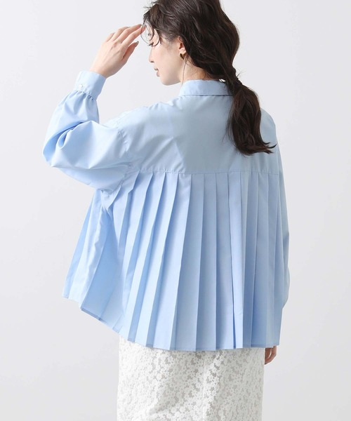 Gready Brilliant(グレディブリリアン)の「ブロードプリーツシャツ(シャツ/ブラウス・レディース・サックスブルー/オフホワイト・FREE)」の15枚目の写真