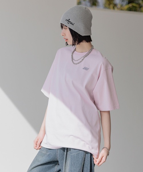 Anui(アニュイ)の「【UNISEX/3サイズ展開】サークルGRMベアTシャツ(Tシャツ/カットソー・レディース・ピンク/オフホワイト/ブラック・MEDIUM/LARGE/SMALL)」の4枚目の写真