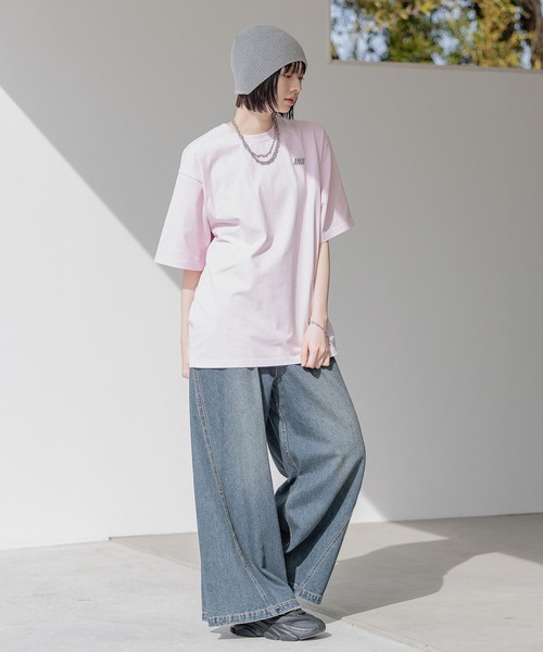 Anui(アニュイ)の「【UNISEX/3サイズ展開】サークルGRMベアTシャツ(Tシャツ/カットソー・レディース・ピンク/オフホワイト/ブラック・MEDIUM/LARGE/SMALL)」の5枚目の写真