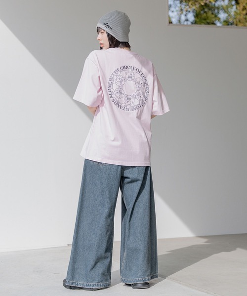 Anui(アニュイ)の「【UNISEX/3サイズ展開】サークルGRMベアTシャツ(Tシャツ/カットソー・レディース・ピンク/オフホワイト/ブラック・MEDIUM/LARGE/SMALL)」の6枚目の写真