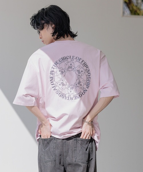 Anui(アニュイ)の「【UNISEX/3サイズ展開】サークルGRMベアTシャツ(Tシャツ/カットソー・レディース・ピンク/オフホワイト/ブラック・MEDIUM/LARGE/SMALL)」の8枚目の写真