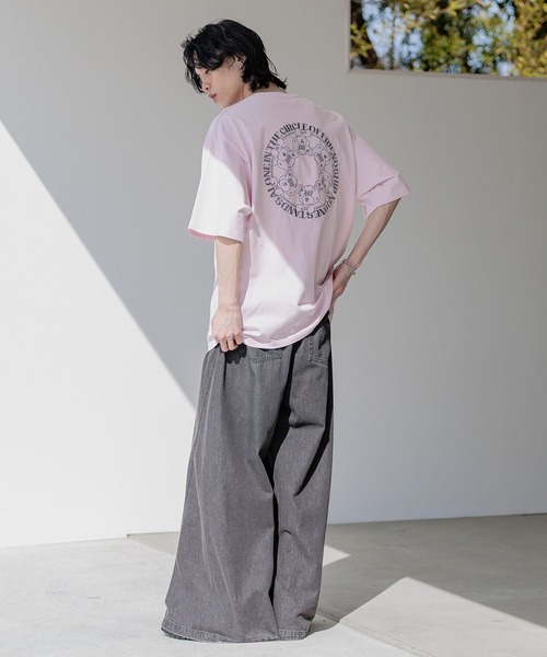 Anui(アニュイ)の「【UNISEX/3サイズ展開】サークルGRMベアTシャツ(Tシャツ/カットソー・レディース・ピンク/オフホワイト/ブラック・MEDIUM/LARGE/SMALL)」の9枚目の写真