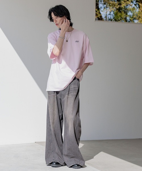 Anui(アニュイ)の「【UNISEX/3サイズ展開】サークルGRMベアTシャツ(Tシャツ/カットソー・レディース・ピンク/オフホワイト/ブラック・MEDIUM/LARGE/SMALL)」の10枚目の写真