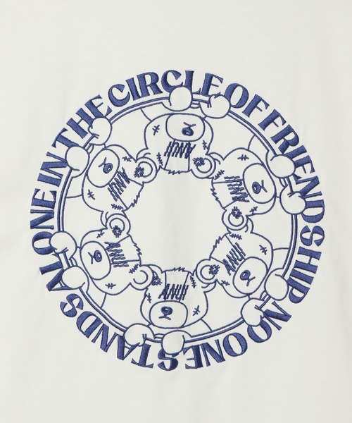 Anui(アニュイ)の「【UNISEX/3サイズ展開】サークルGRMベアTシャツ(Tシャツ/カットソー・レディース・ピンク/オフホワイト/ブラック・MEDIUM/LARGE/SMALL)」の20枚目の写真