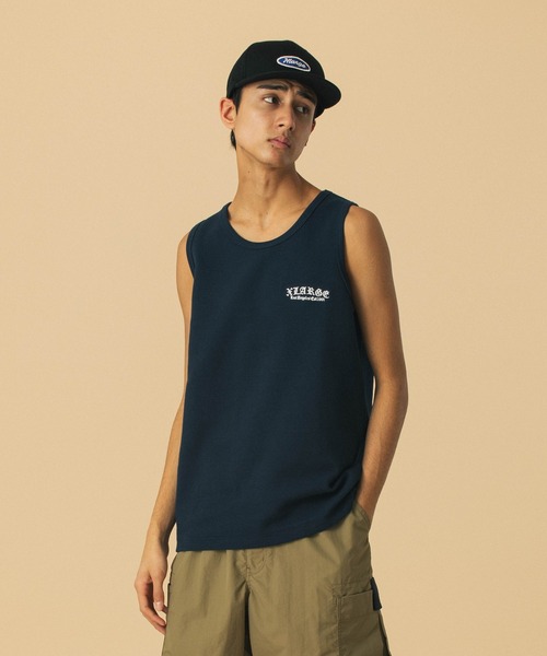 大人気 XLARGE OLD ENGLISH WAFFLE TANK TOP バックプリント◎ XLARGE | OLD ENGLISH WAFFLE TANK TOP(WHITE) | T
