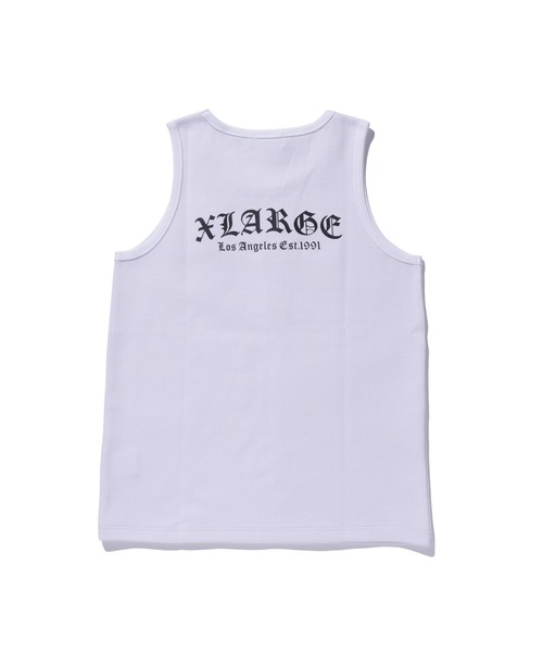 大人気 XLARGE OLD ENGLISH WAFFLE TANK TOP バックプリント◎ 大人気 XLARGE OLD ENGLISH WAFFLE TANK TOP バックプリント