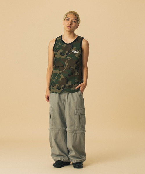 XLARGE(エクストララージ)の「OLD ENGLISH WAFFLE TANK TOP(Tシャツ/カットソー・メンズ・ブラック/カモフラージュ/ネイビー/ホワイト・M/L/XL)」の13枚目の写真