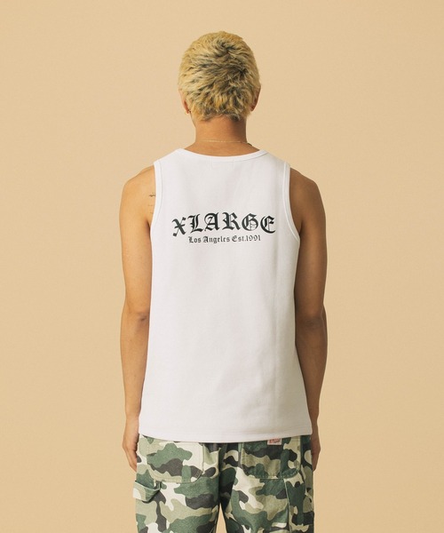 大人気 XLARGE OLD ENGLISH WAFFLE TANK TOP バックプリント◎ OLD ENGLISH WAFFLE TANK TOP（Tシャツ/カットソー）｜XLARGE