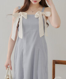 Another Branch olive des olive | 【2WAY】肩リボンジャンスカ(ワンピース)