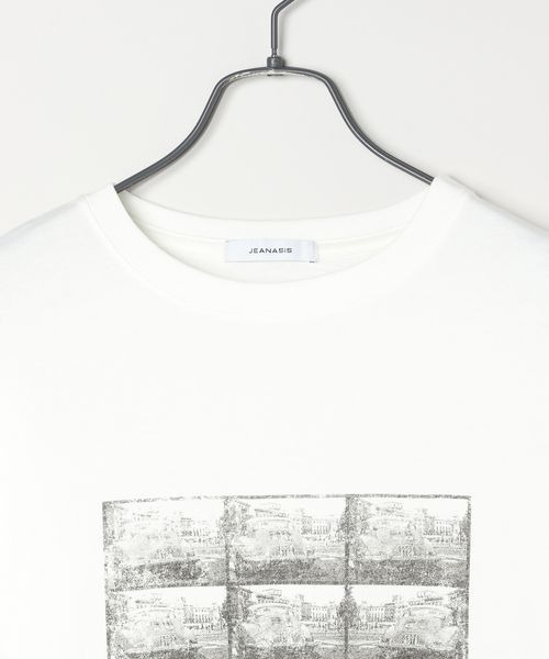 JEANASIS(ジーナシス)の「フォトグラフヴィンテージプリント TEE/459332(Tシャツ/カットソー・レディース・スミクロ/ブラック/ホワイト・MEDIUM/LARGE)」の6枚目の写真