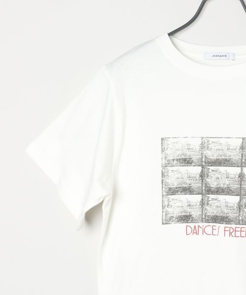 JEANASIS(ジーナシス)の「フォトグラフヴィンテージプリント TEE/459332(Tシャツ/カットソー・レディース・スミクロ/ブラック/ホワイト・MEDIUM/LARGE)」の7枚目の写真