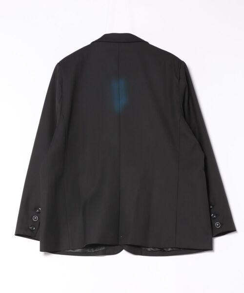 Three Four Time（ｽﾘｰﾌｫｰﾀｲﾑ）の「スプレーロゴプリントジャケット（テーラードジャケット・レディース・ブラック・FREE）」の2枚目の写真