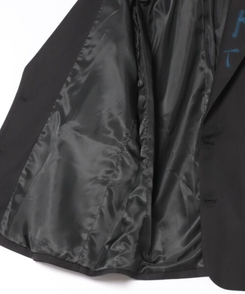Three Four Time（ｽﾘｰﾌｫｰﾀｲﾑ）の「スプレーロゴプリントジャケット（テーラードジャケット・レディース・ブラック・FREE）」の3枚目の写真