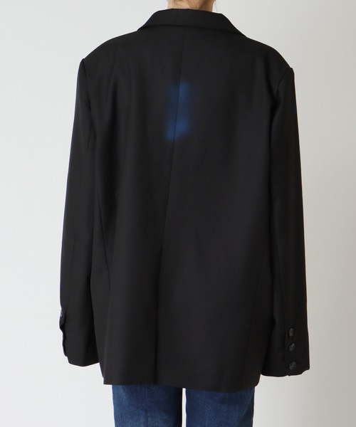 Three Four Time（ｽﾘｰﾌｫｰﾀｲﾑ）の「スプレーロゴプリントジャケット（テーラードジャケット・レディース・ブラック・FREE）」の13枚目の写真