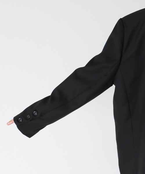 Three Four Time（ｽﾘｰﾌｫｰﾀｲﾑ）の「スプレーロゴプリントジャケット（テーラードジャケット・レディース・ブラック・FREE）」の15枚目の写真